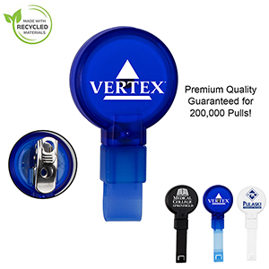 "CHARDON" PVC FREE RECYCLED PLASTIC BADGE REEL W/SWIVEL ALLIGATOR CLIP (Patent US 11,974,638 B1)